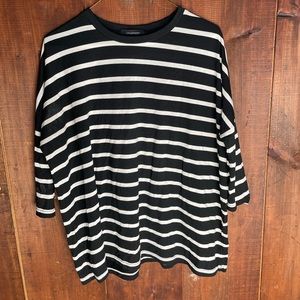 Black & White Stripe Tunic Top